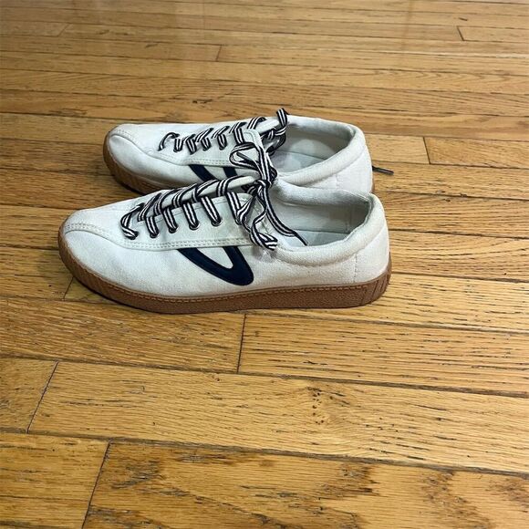 Tretorn Nylite Plus Men's Sneakers White/Navy Size 8.5 M Casual Shoes - Picture 5 of 8